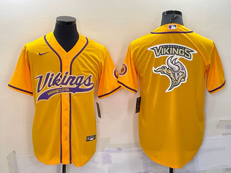 Men Minnesota Vikings Blank Yellow 2022 Nike Co branded NFL Jerseys1->minnesota vikings->NFL Jersey